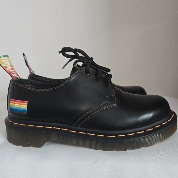 *NEW Dr. Martens 1461 For Pride Smooth Leather Oxford Shoes Womens US 6 Rainbow - Picture 4 of 8